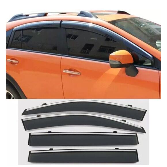 For Subaru XV Crosstrek 2013-17 Window Wind Visors Sun Rain Guard Vent Deflector - Picture 3 of 3